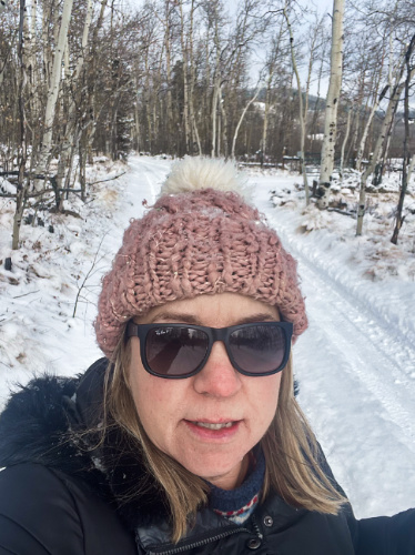 The author Laura Falin on a winter day