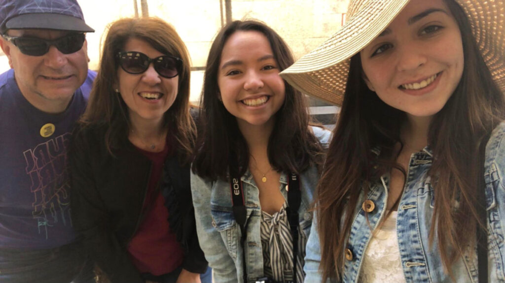 A photo of Lea Rose and Laura's Family in Barcelona in 2019