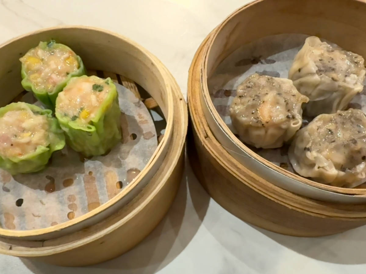 Close up view of dumplings served in Lei Hou Restaurant