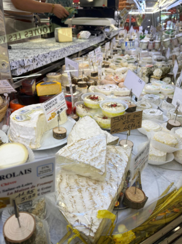 Different kinds of food available in Les Halles de Lyon Paul Bocuse