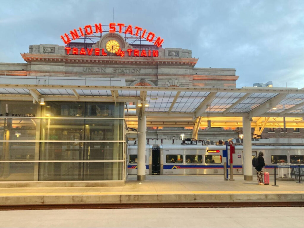 View of the train at the Union Station