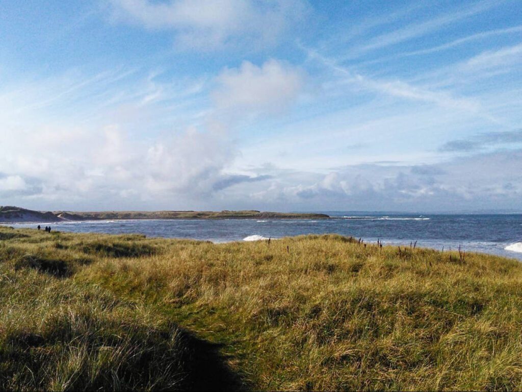 Blue sky over the Lindisfarne