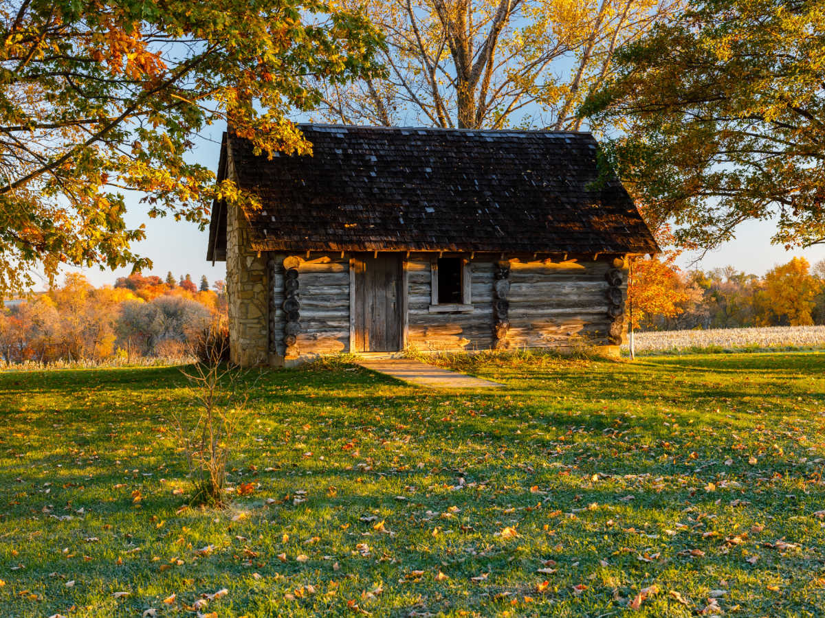 The Little House Wayside Cabin from the outside