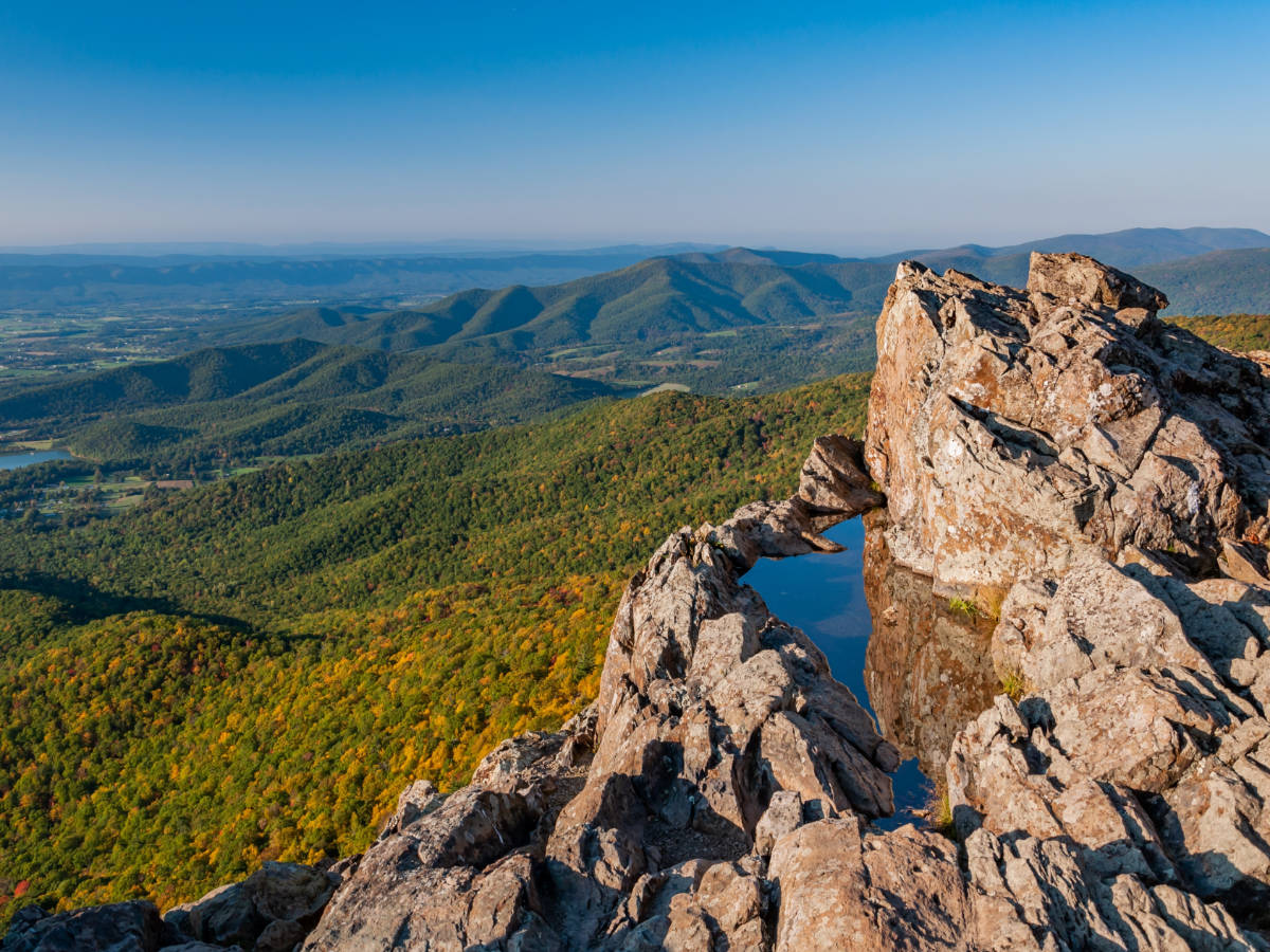 Overlooking view from the Little Stony Man peak