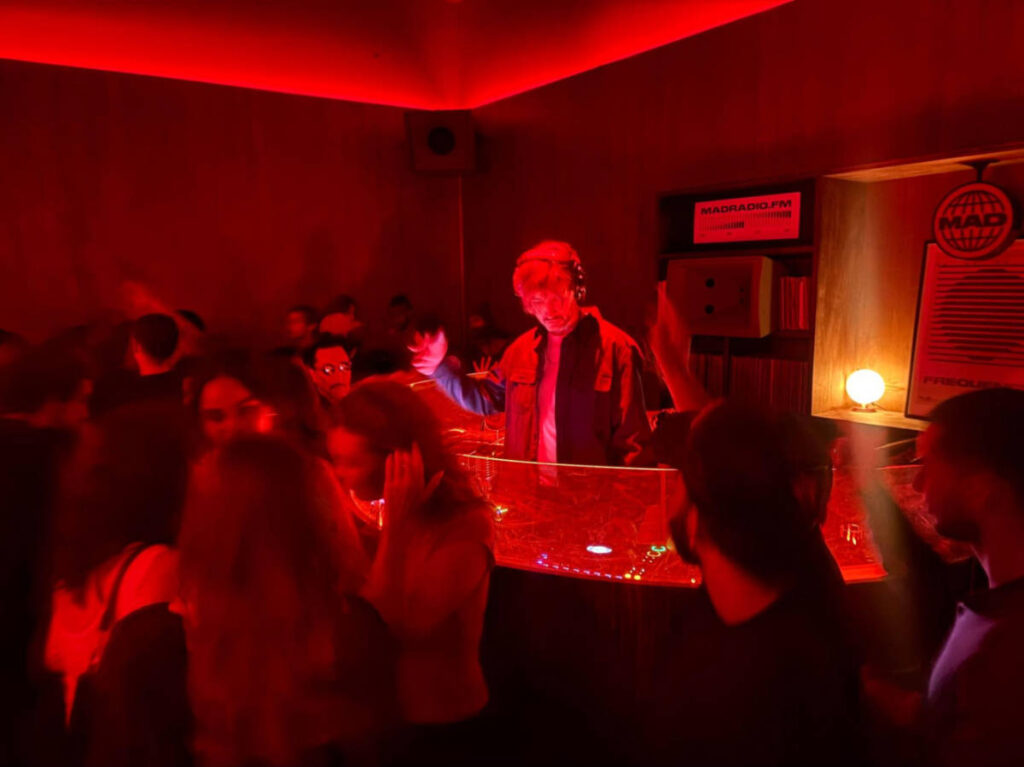 People enjoying the live DJ at Mad Radio NYC