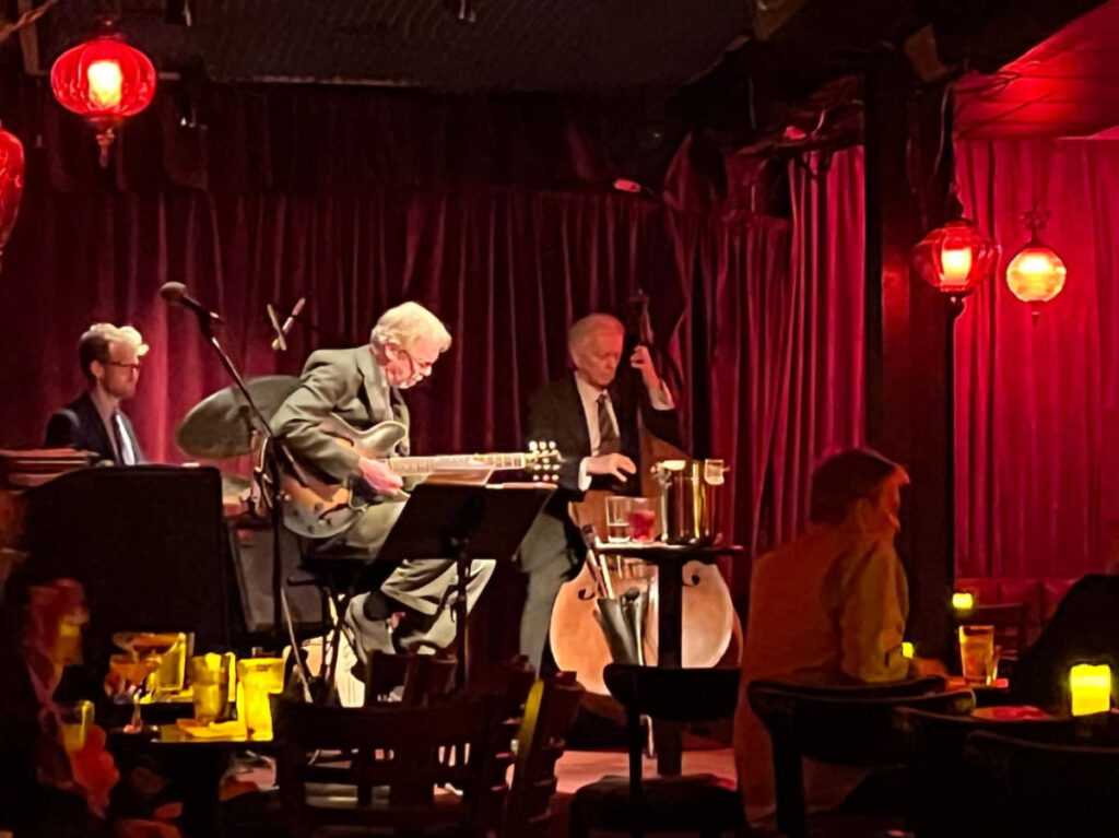 View of the live jazz performance at Green Lady Lounge