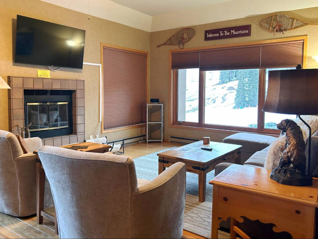 View from the living room at the Purgatory Village Condo Hotel
