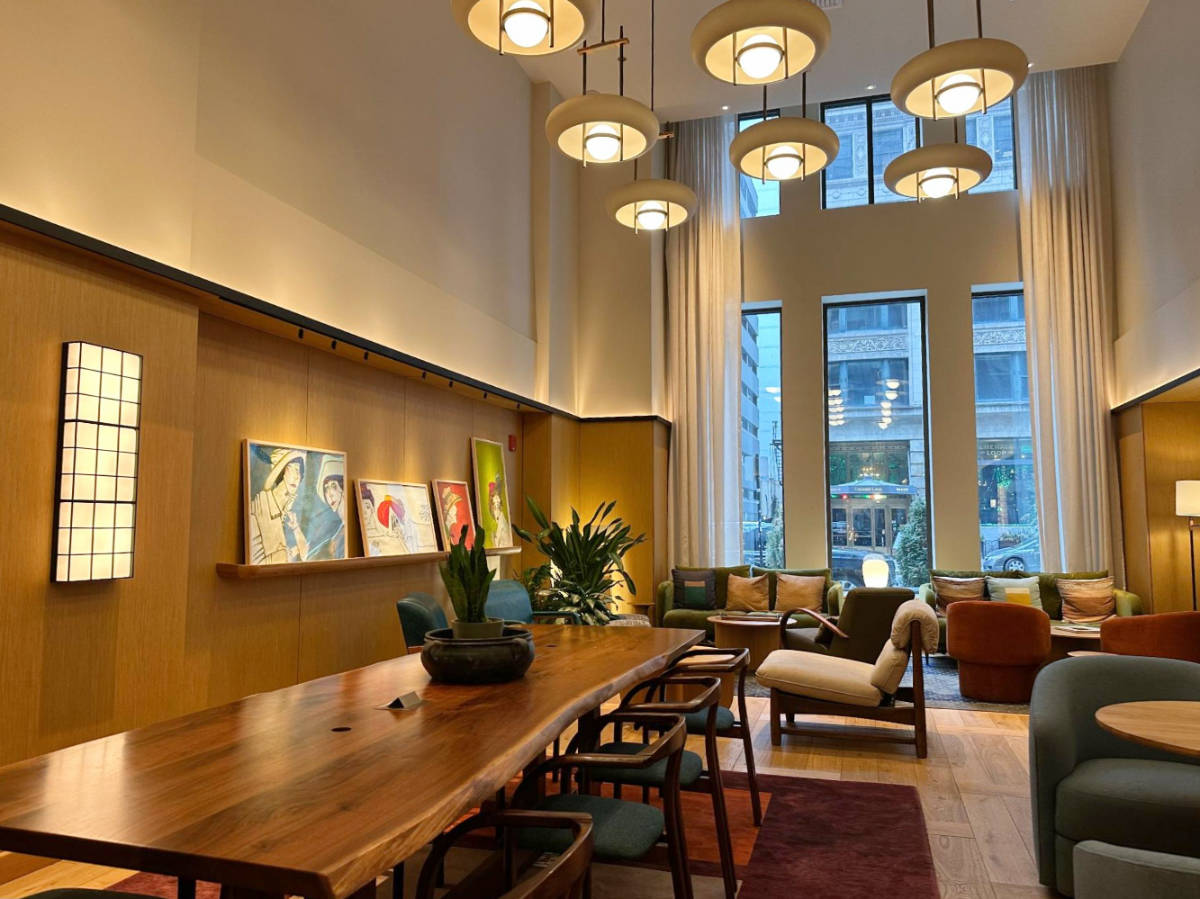 View at the lobby of L7 Chicago by Lotte