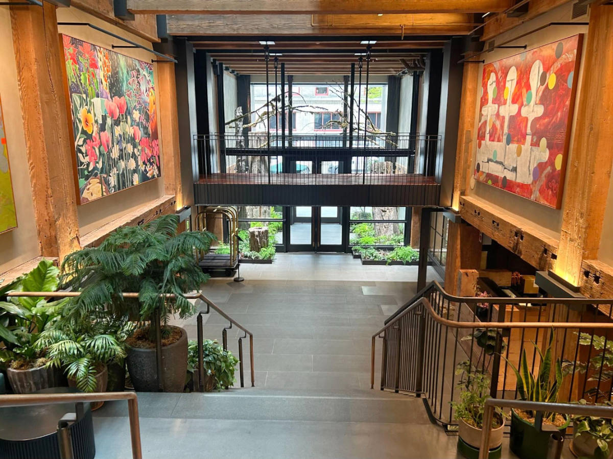 View inside the lobby in Populus Seattle
