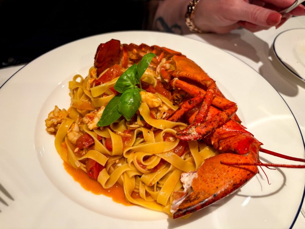 A plate of Lobster tagliatelle