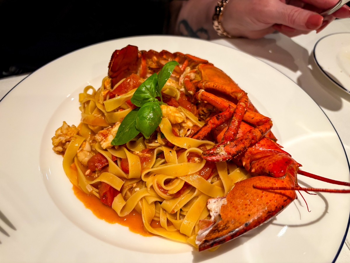 A plate of Lobster tagliatelle