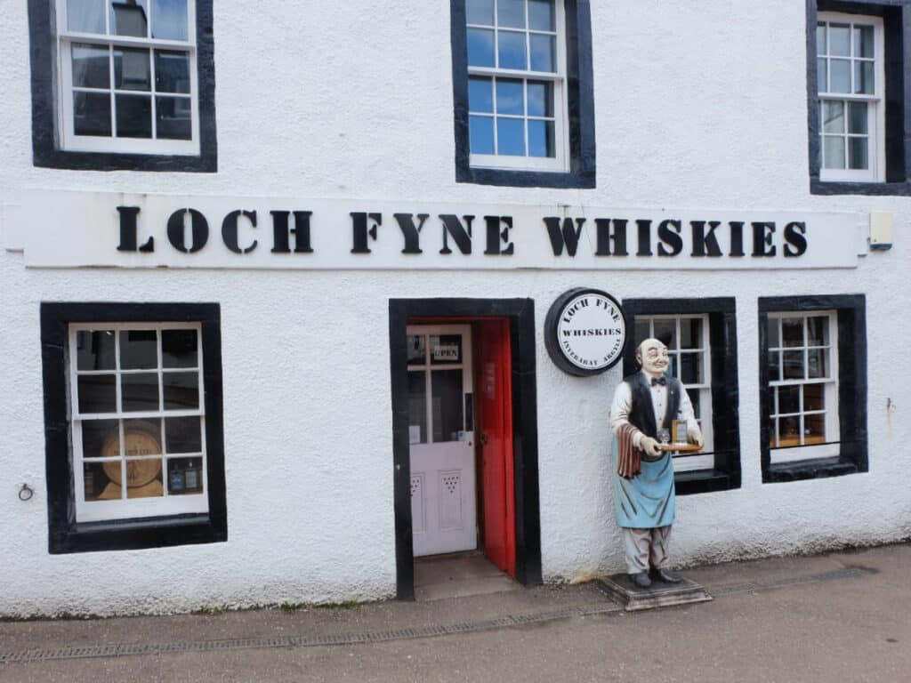View of an entrance going inside the Loch Fyne Whiskies