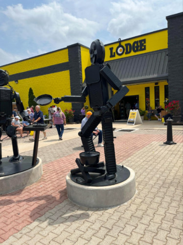 View outside the Lodge Museum of Cast Iron and Factory Store