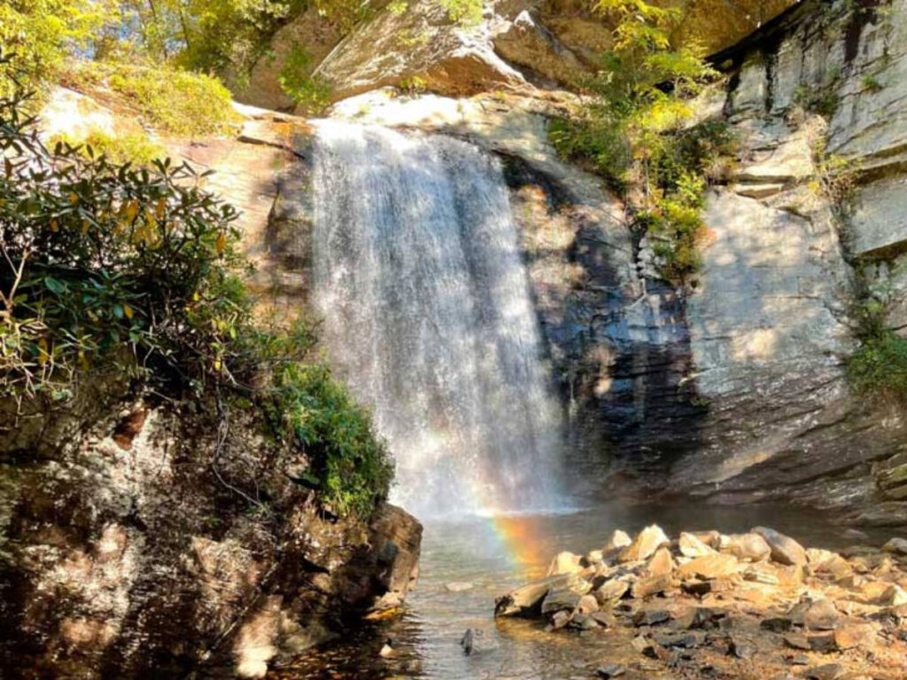 Scenic view at the Looking Glass Falls in North Carolina