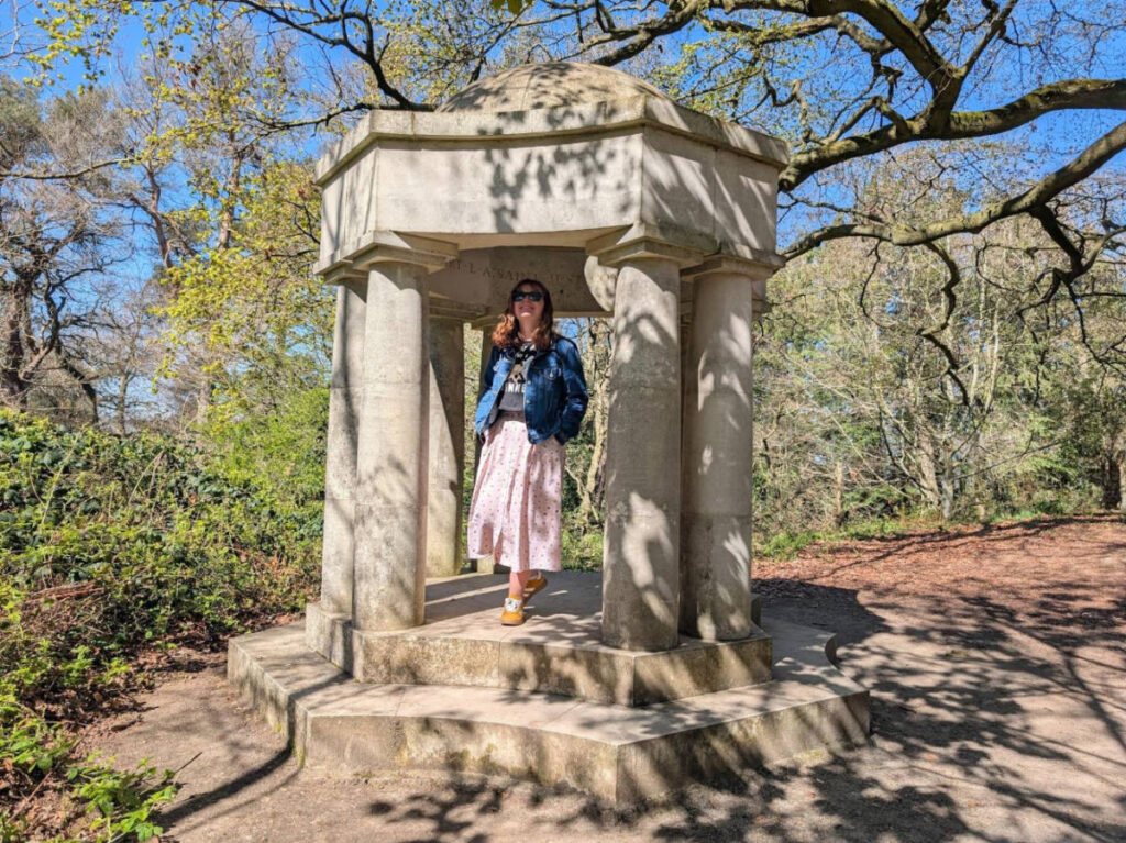 The author, Louise Wylie smiling for a photo in Jupiter Artland