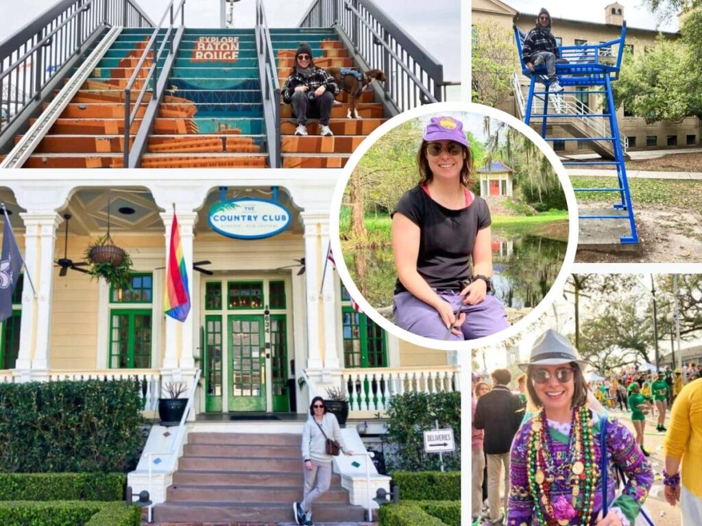 A photo collage of Louisiana writer