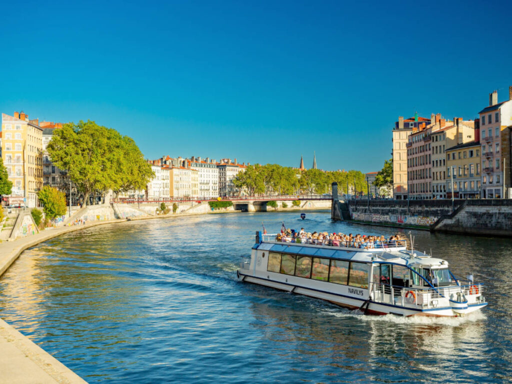 View of the Lyon City Boat during morning