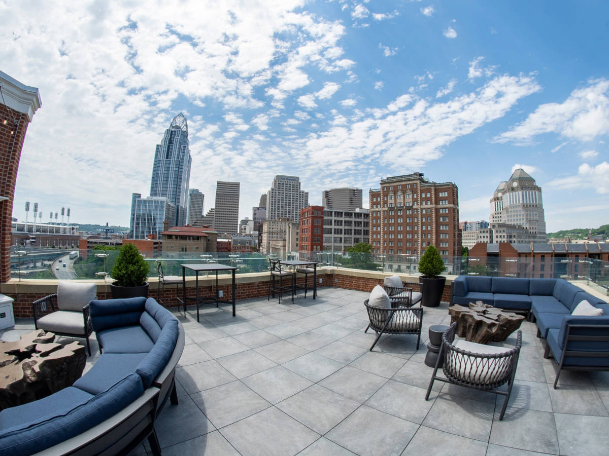 View at the rooftop of Lytle Park Hotel