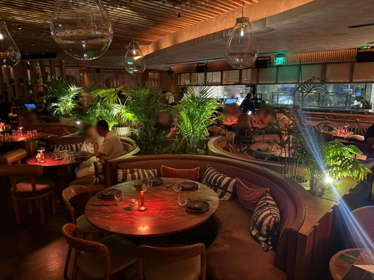 View of the cozy interior of the MILA restaurant