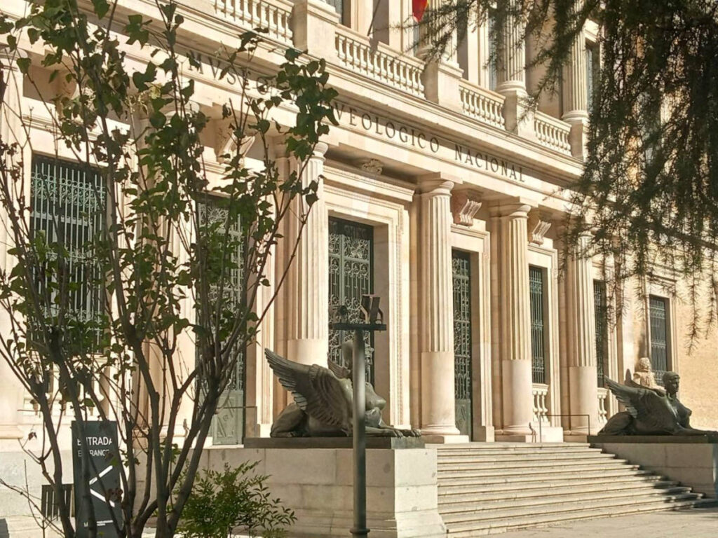 View of the grand exterior of the National Archaeological Museum