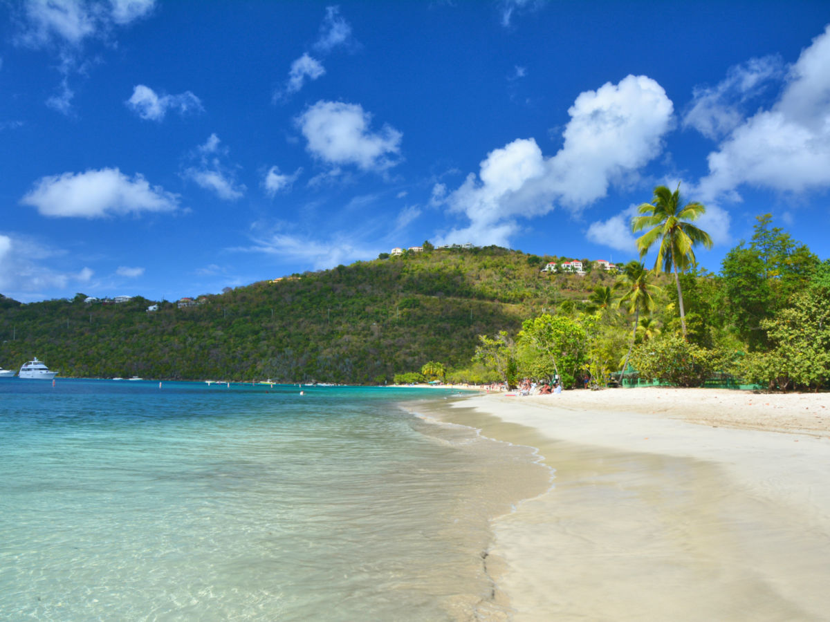 View of Magens Bay beach in Saint Thomas, US Virgin Islands