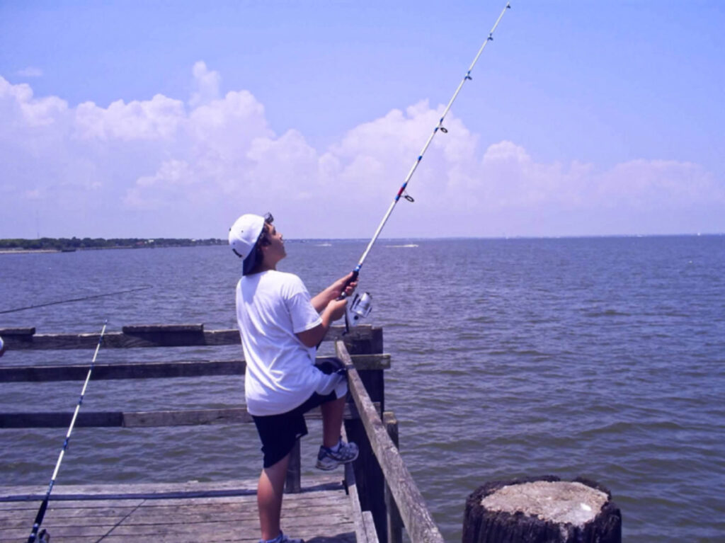 A man fishing in Seabrook