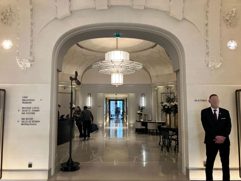 View of the lobby at Mandarin Oriental Lutetia