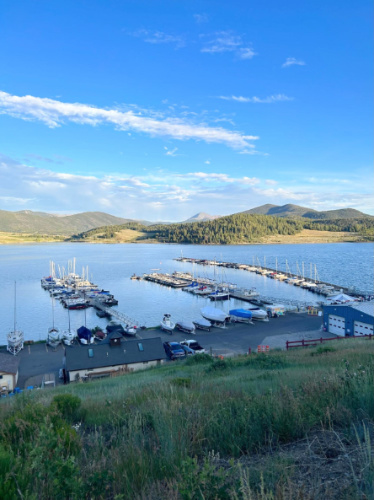 View of boats on a marina in Dillon