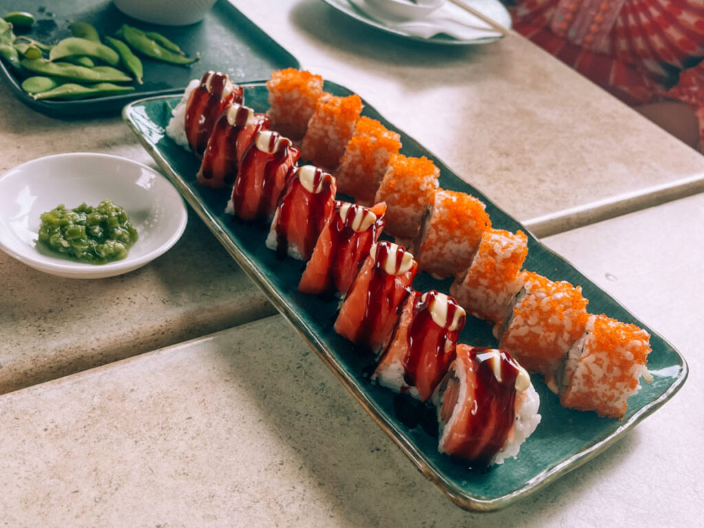 Wasabi and sushi at Maru Japanese Kitchen & Bar