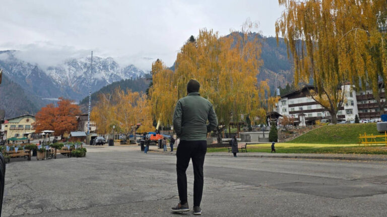 The author Matthew Reppond, enjoying the mountain view and fall foliage around Leavenworth
