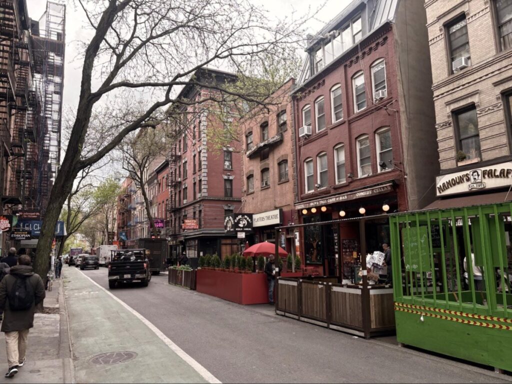 View of the shops along McDougal Street