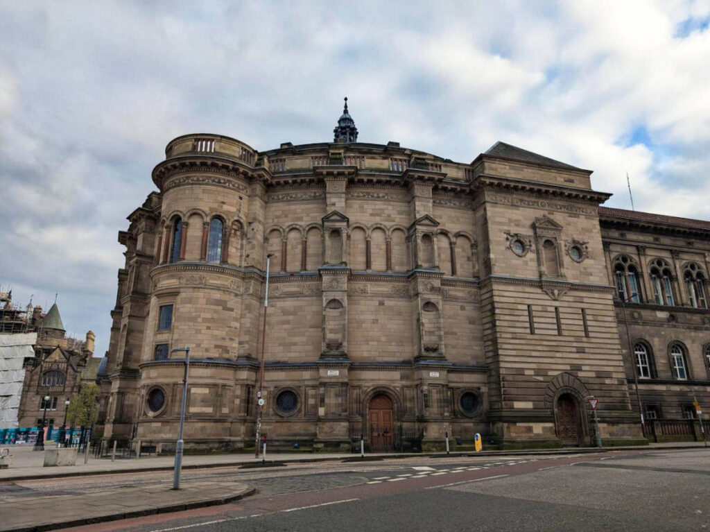 View of the McEwan Hall at the University of Edinburgh from across the street