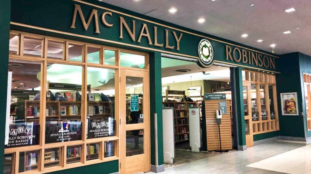 View at the entrance of McNally Robinson Booksellers