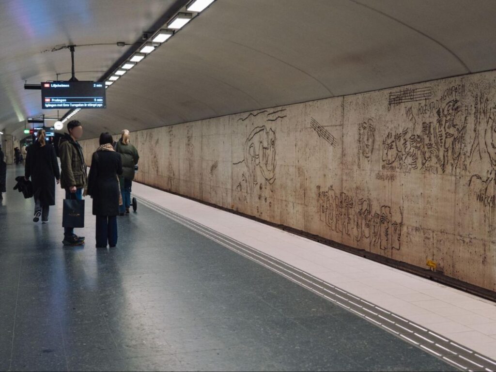 View of a Metro station in Stockholm