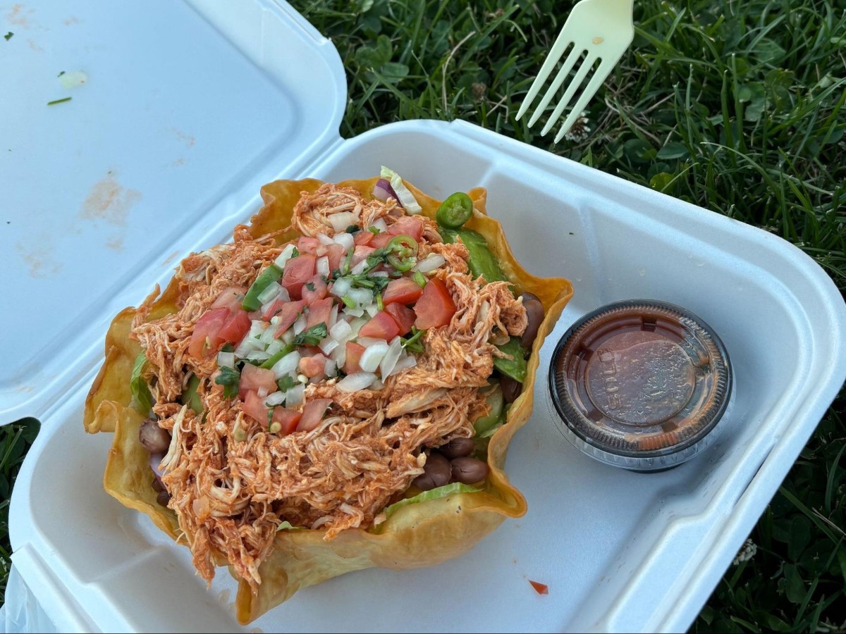 A takeout of a Mexican picnic meal