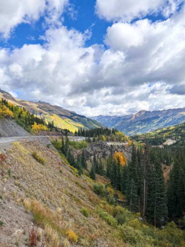 Scenic view at the Million Dollar Highway