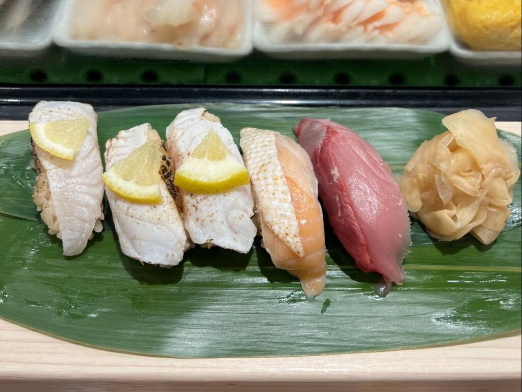 A selection of sushi served at Misaki Sushi
