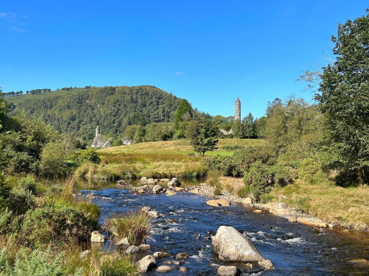 View of the Monasteries and more historic sites at Wicklow Mountains