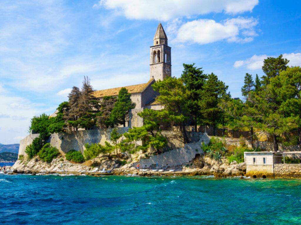 View of The Franciscan Monastery in the Lopud Island