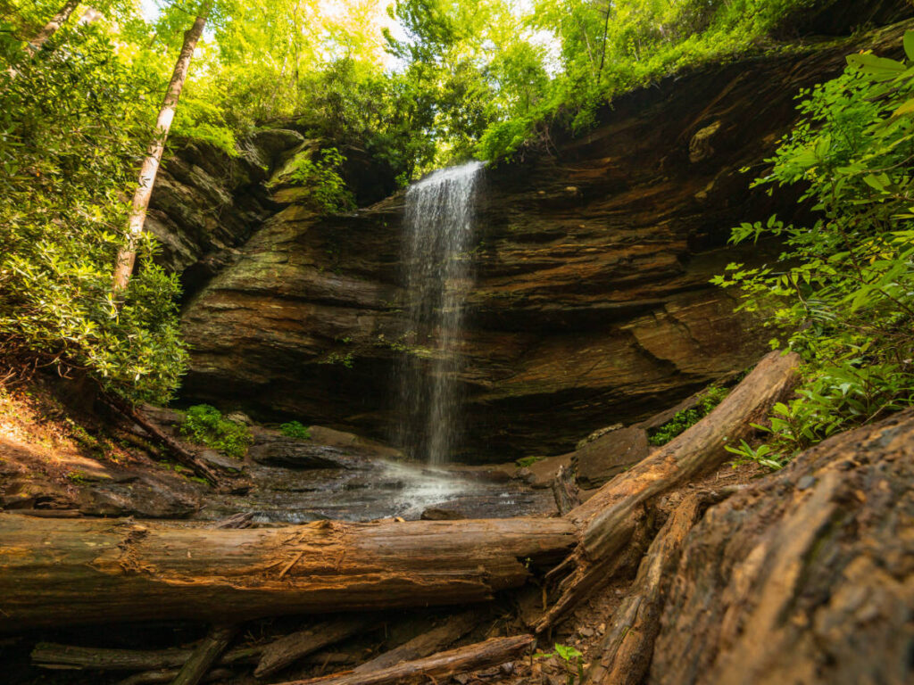 Scenic view at the Moore Cove Falls in Brevard