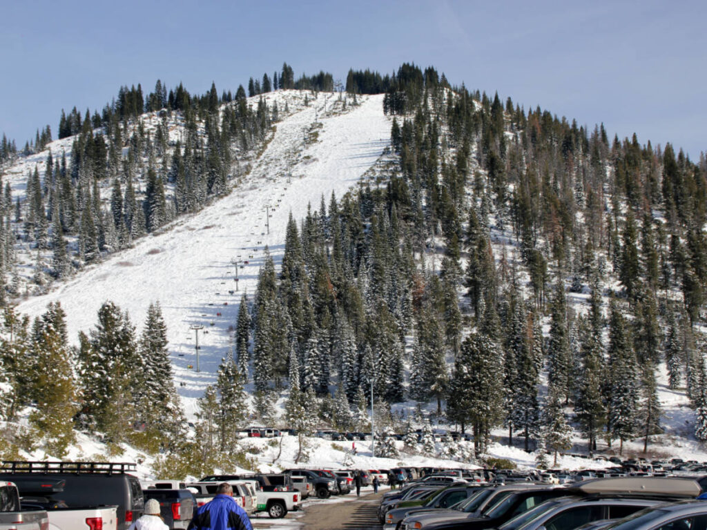 View of the Mt. Shasta Ski Park from the parking lot
