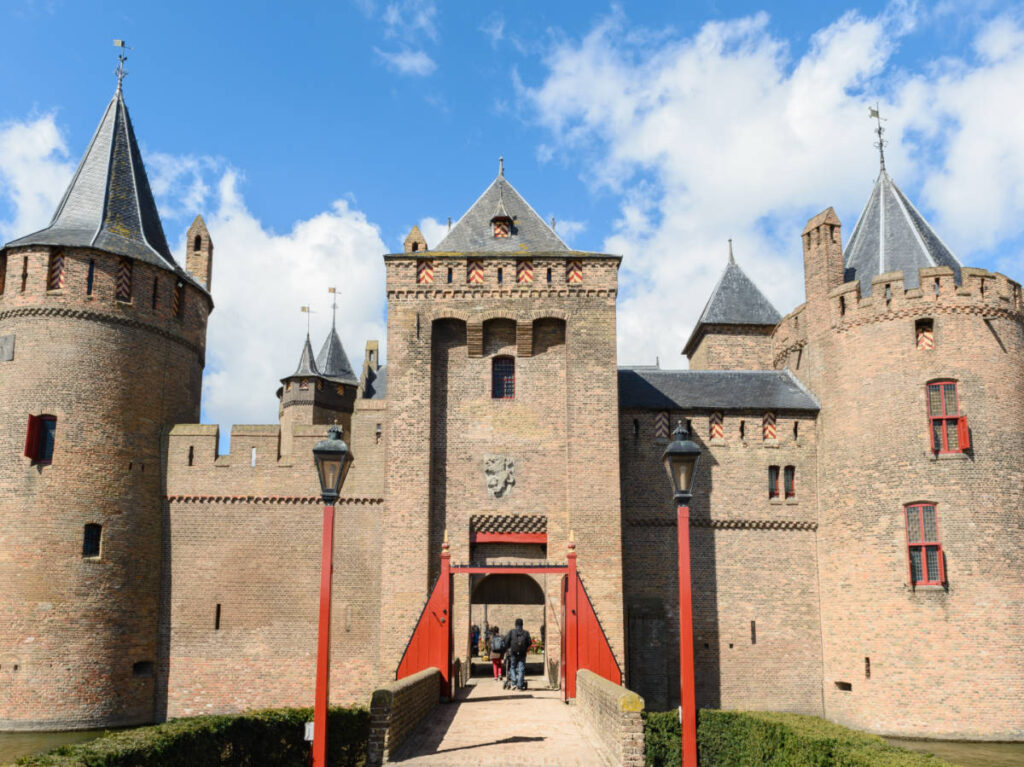 Closeup look of the walls and spires of Muiderslot