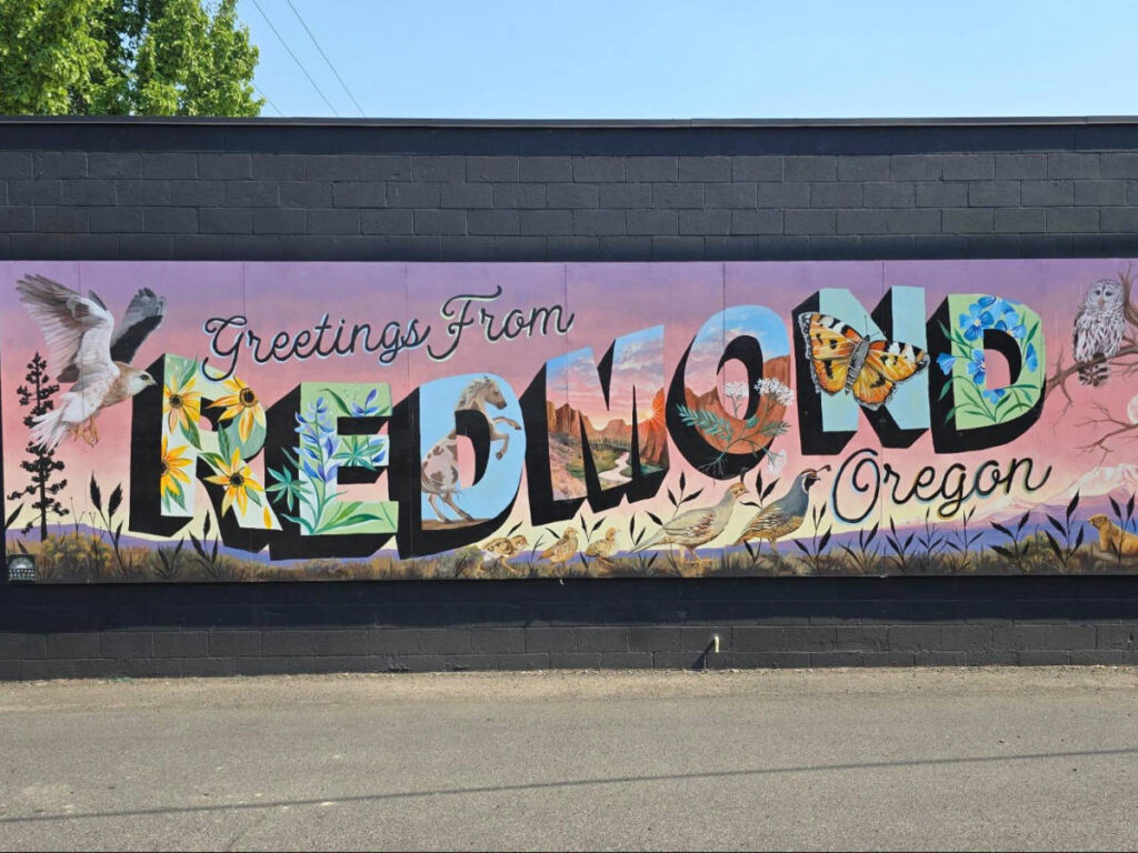 Colorful mural in downtown Redmond