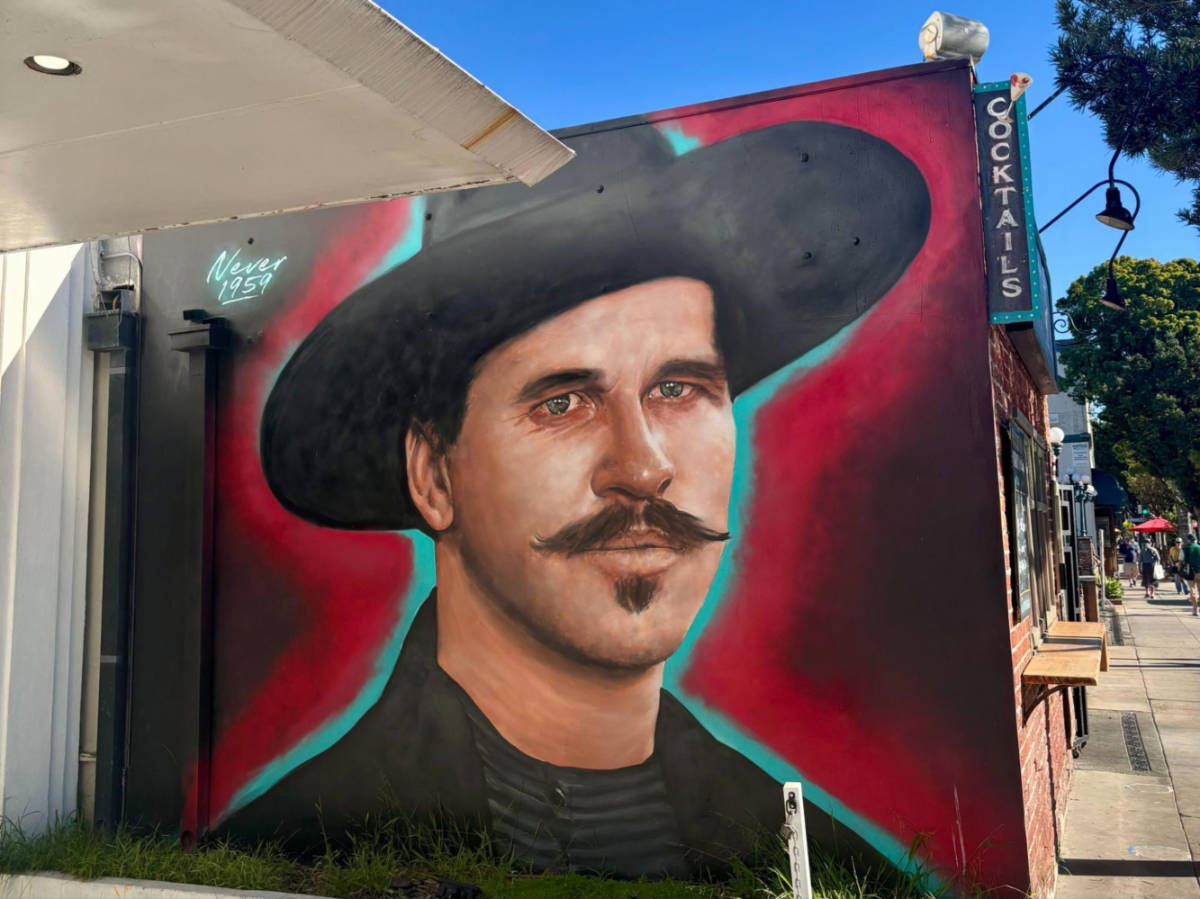 A mural of Doc Holliday in Santa Monica
