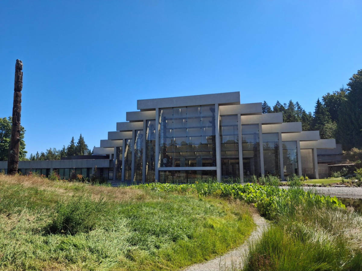View of the unique glass building of the Museum of Anthropology
