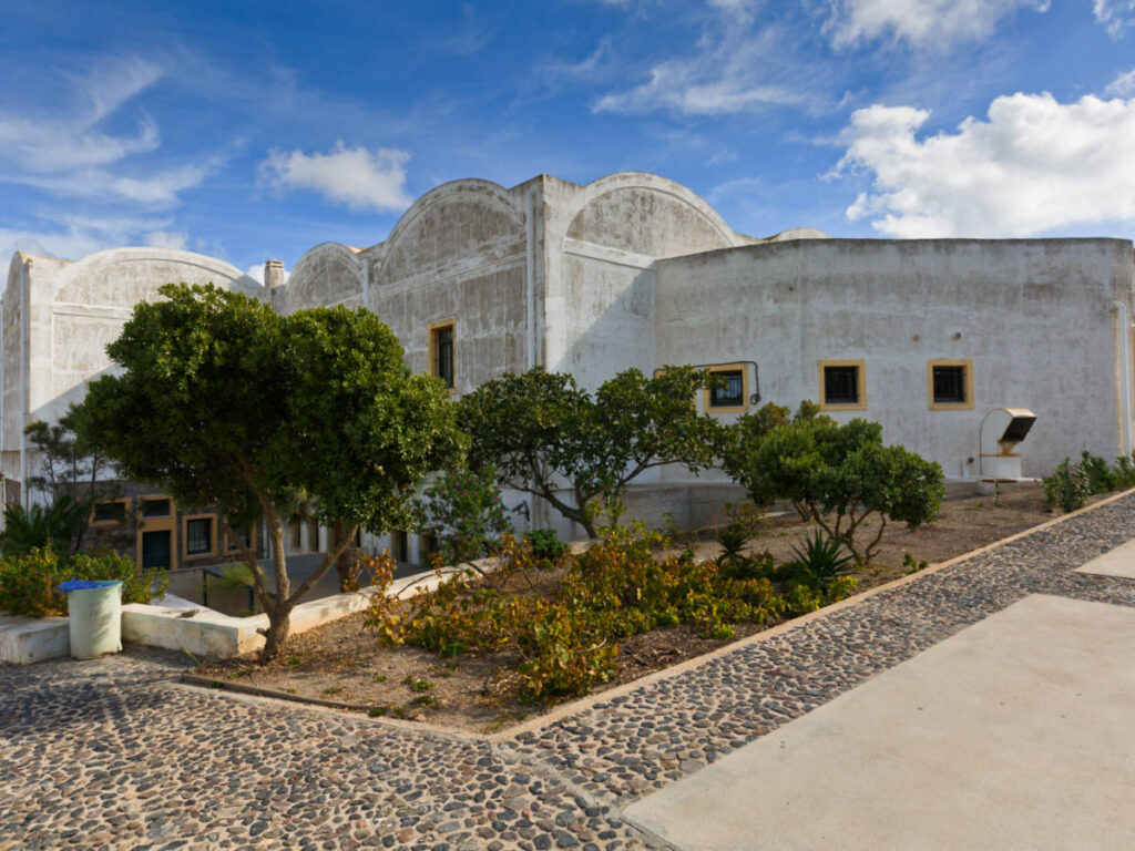 Exterior view of the Museum of Prehistoric Thera