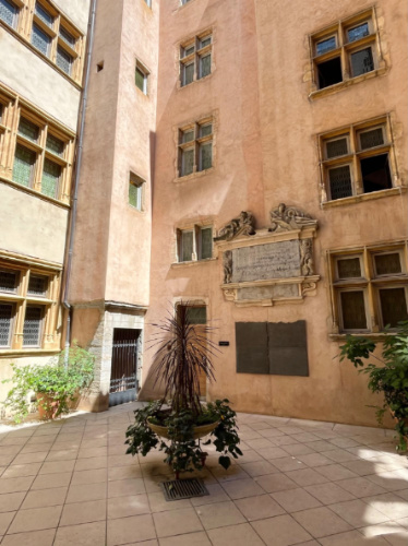 View at the inner courtyard at the Museum of Printing and Graphic Communication
