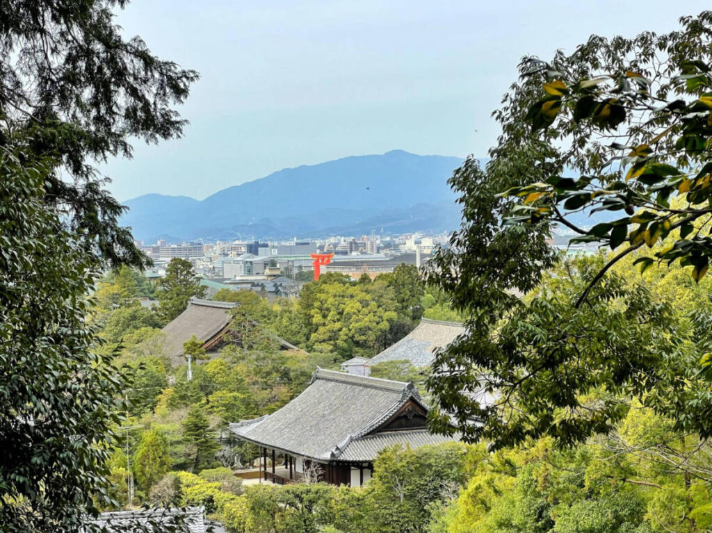 Overlooking view of Nanzenji Temple grounds & Heian Shrine