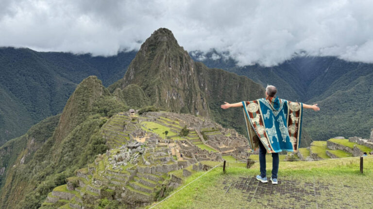 Travel Lemming Founder Nate Hake, enjoying the overlooking view on the Superior Terrace of Circuit 1-B at Machu Picchu