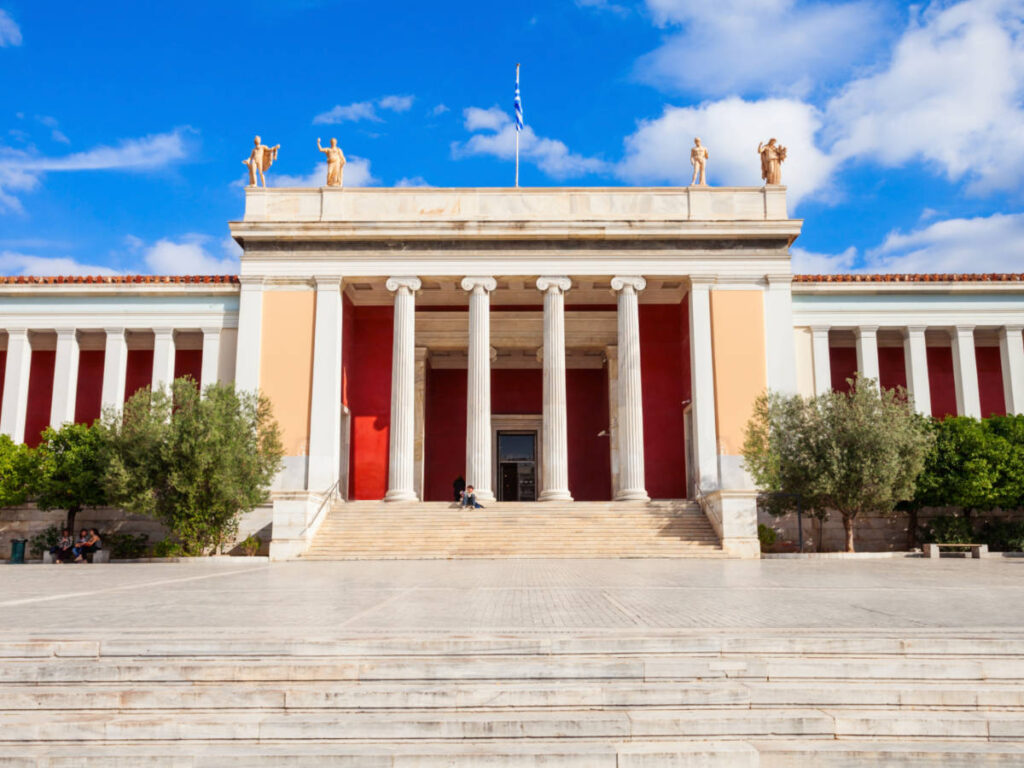Exterior and entrance view of National Archaeological Museum of Athens
